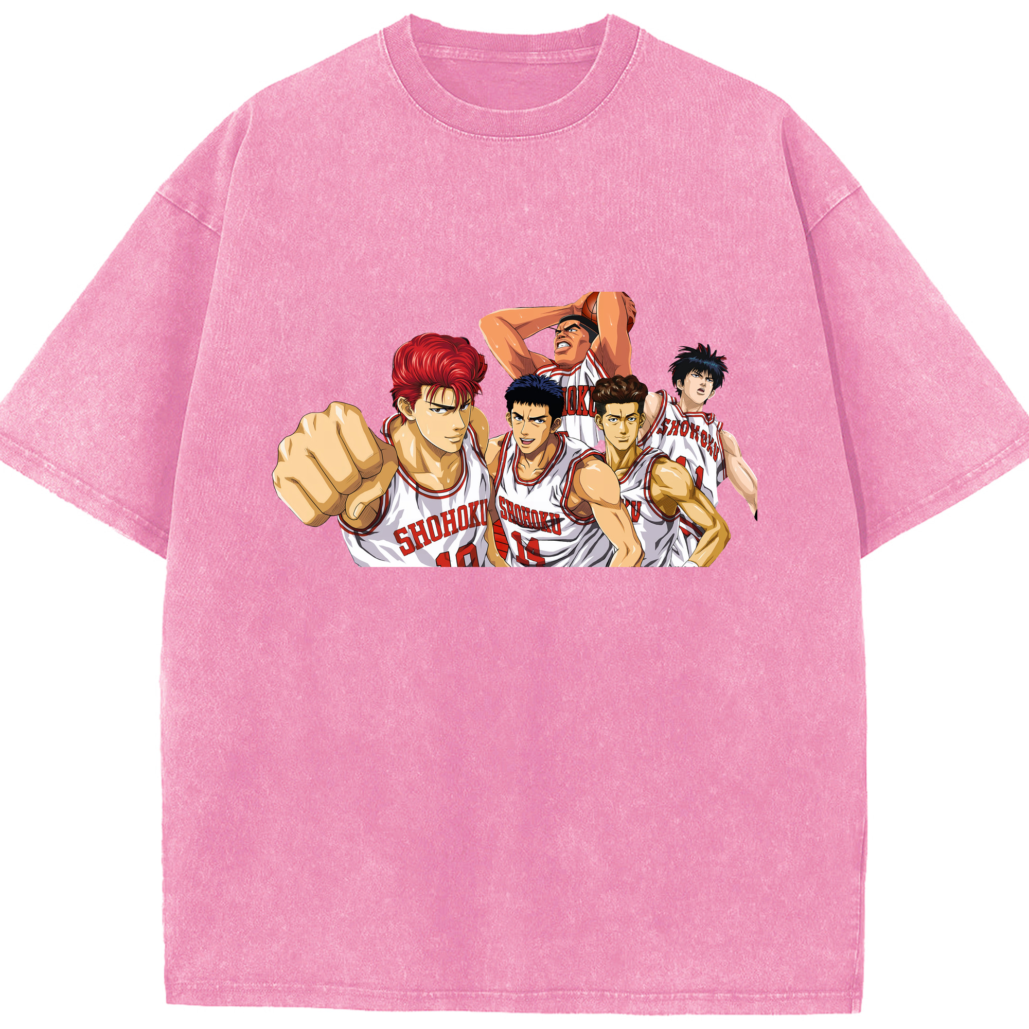 （画像用） SLAM DUNK／スラムダンク 綿100% ヴィンテージ風 半袖Tシャツ（フロントプリント）